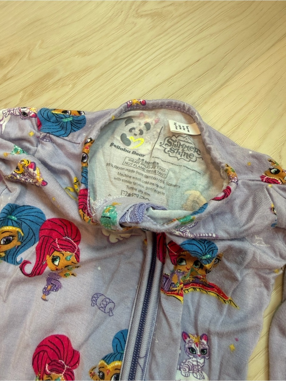 Baby girl onesie BUNDLE of 4 - Bellabu Bear zip onesies, size 3-6 month - Picture 8 of 10